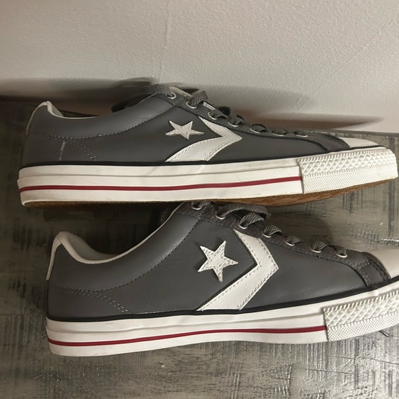 Converse Men's Charcoal and White Sneakers - Picture 4 of 7